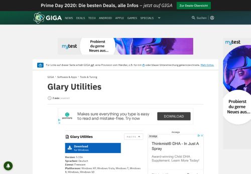 
                            13. Glary Utilities Download – GIGA