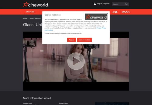 
                            6. Glass: Unlimited Screening | Book tickets at Cineworld Cinemas