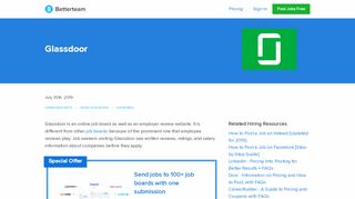 
                            2. Glassdoor - Pricing Info, How to Post, and Answers to FAQs - Betterteam