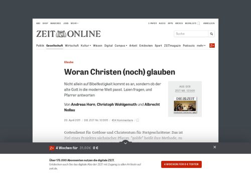 
                            7. Glaube: Woran Christen (noch) glauben | ZEIT ONLINE - Die Zeit