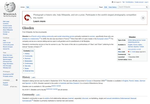 
                            3. Gleeden - Wikipedia