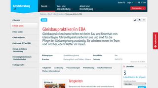 
                            6. Gleisbaupraktiker/in EBA - berufsberatung.ch