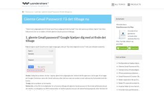 
                            3. Glemte Gmail Password: Få det tilbage nu - Wondershare