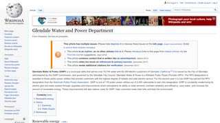 
                            8. Glendale Water and Power Department - Wikipedia