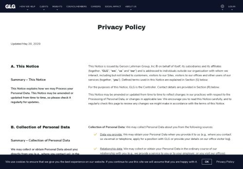 
                            7. GLG Institute - Privacy Policy