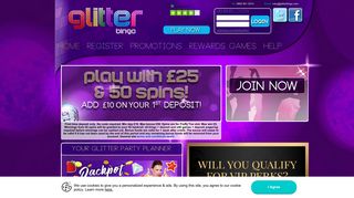 
                            9. Glitter Bingo: Play online Bingo and Slots