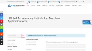 
                            4. Global Accountancy Institute Inc. Online Application Form for Students
