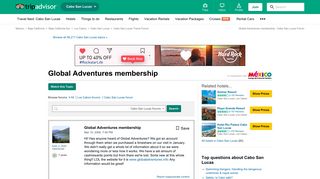 
                            5. Global Adventures membership - Cabo San Lucas Forum - TripAdvisor