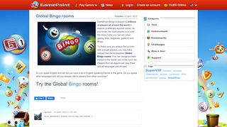 
                            4. Global Bingo rooms - GamePoint