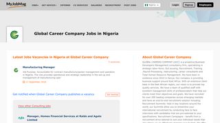 
                            12. Global Career Company Jobs and Vacancies in Nigeria February ...
