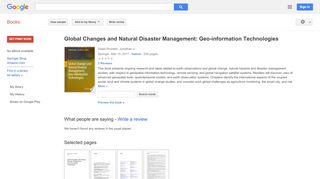 
                            11. Global Changes and Natural Disaster Management: Geo-information ...