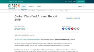 
                            4. Global Classified Annual Report 2018 - PR Newswire