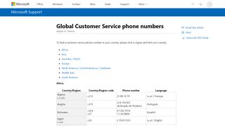 
                            1. Global Customer Service phone numbers - Microsoft Support