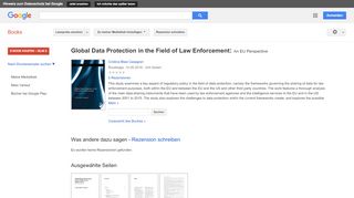 
                            13. Global Data Protection in the Field of Law Enforcement: An EU ...