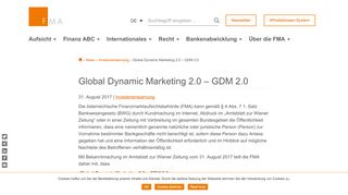
                            5. Global Dynamic Marketing 2.0 – GDM 2.0 | FMA - Finanzmarktaufsicht ...