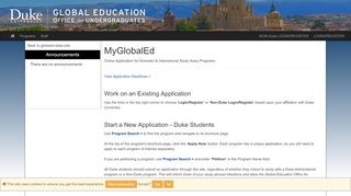 
                            1. Global Education Office for Undergraduates - Duke University