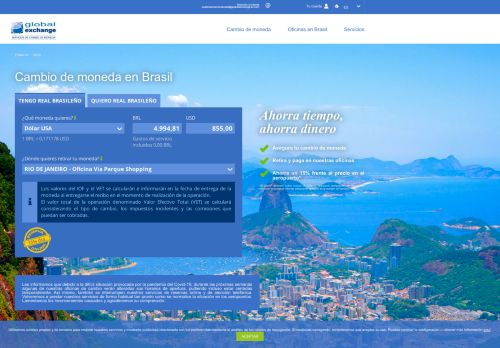 
                            5. Global Exchange Brasil: Serviços de câmbio