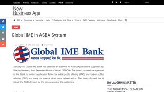 
                            7. Global IME in ASBA System | New Business Age - monthly business ...