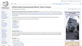 
                            6. Global Indian International School, Tokyo Campus - Wikipedia