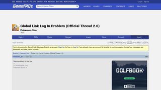 
                            7. Global Link Log In Problem (Official Thread 2.0) - Pokemon Sun ...