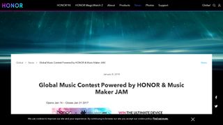 
                            12. Global Music Contest Powered by HONOR & Music Maker JAM