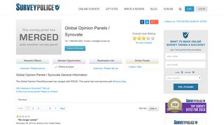 
                            1. Global Opinion Panels / Synovate Ranking and Reviews - SurveyPolice