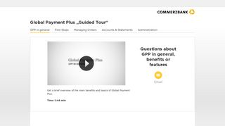 
                            6. Global Payment Plus „Guided Tour“ - Commerzbank