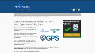 
                            12. Global Platinum Services Review – Is This A Good Opportunity Or Big ...