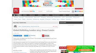 
                            12. Global Publishing Leaders 2015: France Loisirs - Publishers Weekly