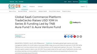 
                            10. Global SaaS Commerce Platform TradeGecko Raises USD 10M in ...