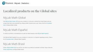 
                            9. Global Sites | MyLab Statistics | Pearson