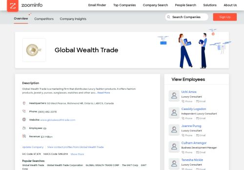 
                            9. Global Wealth Trade Corporation | ZoomInfo.com