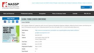 
                            6. Global Young Leaders Conference | NASSP