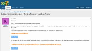 
                            12. Globaldynamicmarketing.com - The New Revshare plus Coin Trading ...