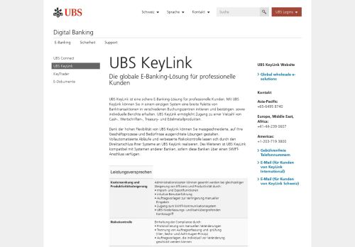 
                            10. Globales E-Banking: UBS KeyLink | UBS Schweiz