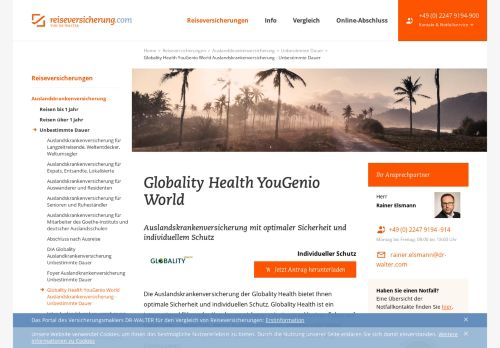 
                            5. Globality Health YouGenio World Auslandskrankenversicherung ...