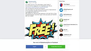 
                            9. Globalmoneyline - Your FREE Test Drive of the CWN... | Facebook