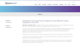 
                            5. GlobalReach Technology Powers Hotspot 2.0 at the WBA WiFi Global ...