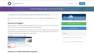 
                            12. GlobalTestMarket login, hoe kan ik dit doen? - 0 reviews ...