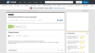 
                            5. Globaltestmarket-to many requests? - Slickdeals.net