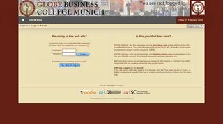 
                            1. Globe Business College Munich Online: Login to the site