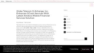 
                            6. Globe Telecom G-Xchange, Inc. Enhances GCash Services ... - Amdocs