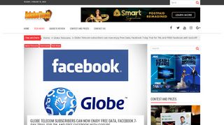 
                            11. Globe Telecom subscribers can now enjoy Free Data, Facebook 7-day ...