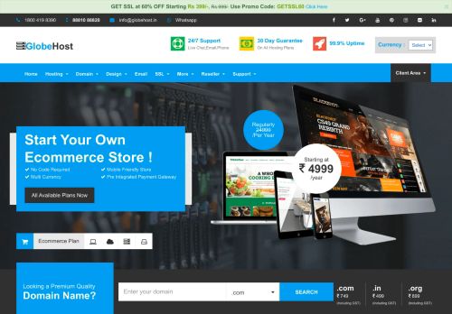 
                            6. GlobeHost: Choose Website Hosting Services For Business