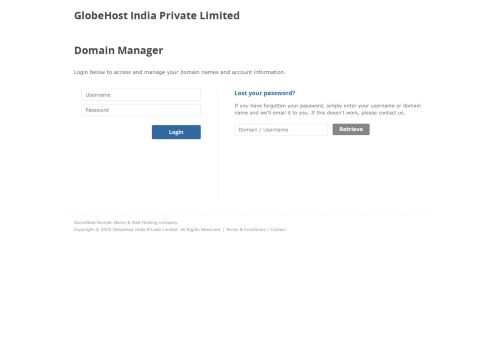 
                            4. GlobeHost India Private Limited Domain Names and Web Hosting