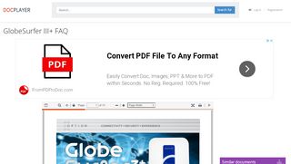
                            12. GlobeSurfer III+ FAQ - PDF - DocPlayer.net