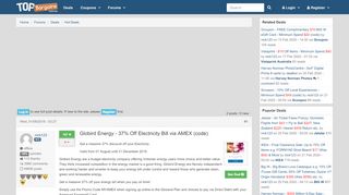 
                            11. Globird Energy - 37% Off Electricity Bill via AMEX (code ...