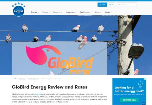 
                            6. GloBird Energy Review | Electricity Plans, Rates, Deals – Canstar Blue