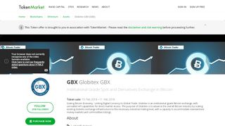 
                            11. Globitex GBX - ICO over - TokenMarket