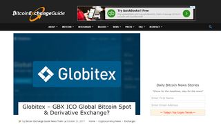 
                            13. Globitex Review - GBX ICO Global Bitcoin Spot & Derivative Exchange?